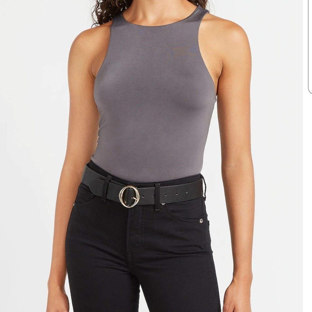 Used Express Thong Bodysuit gray color, size XS.
